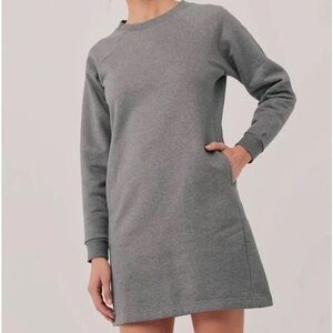 Pact Organic Cotton Gray Crewneck Sweatshirt Dress XL